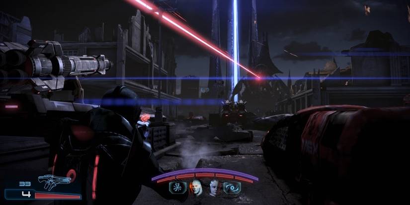 A battle in Mass Effect 3