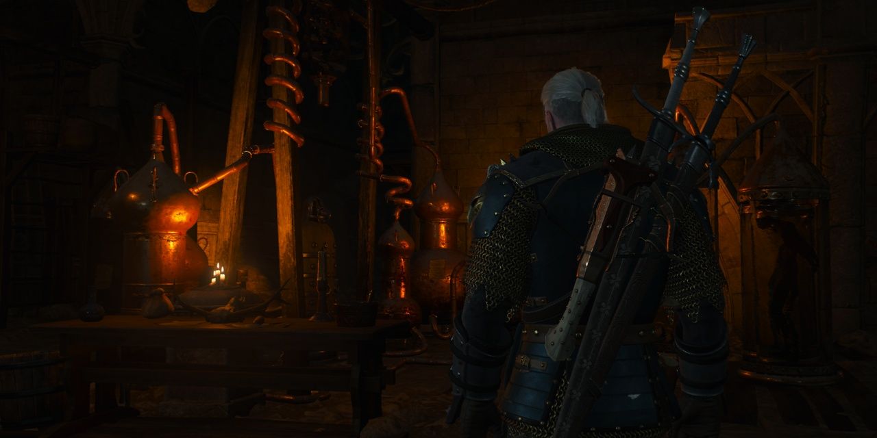 A mutation lab in The Witcher 3: Wild Hunt