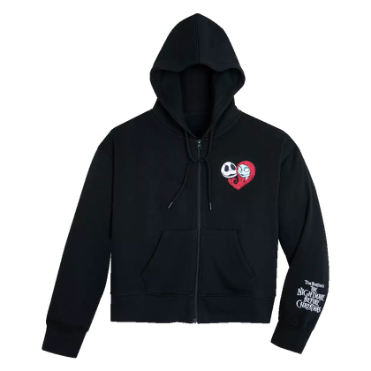 A Nightmare Before Christmas Jack and Sally Black Hoodie