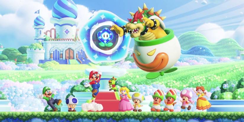 A scene featuring characters in Super Mario Bros. Wonder