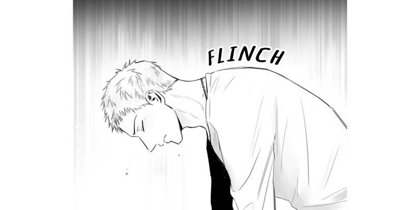 a thousand cranes a man bends  down 