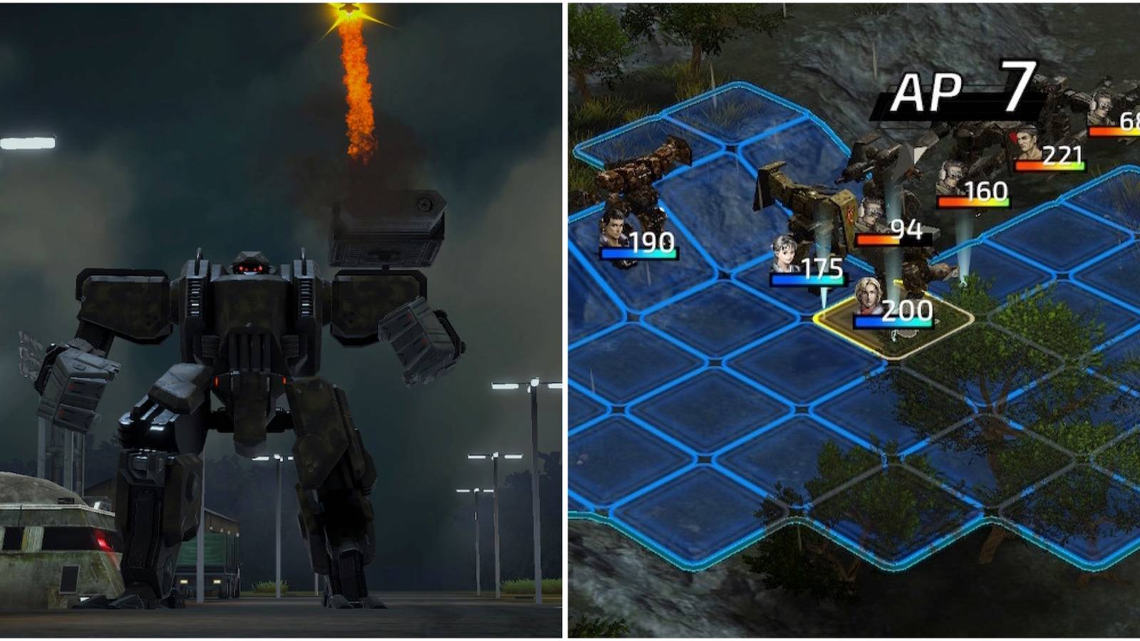 A Wanzer and moving on a grid in Front Mission 2