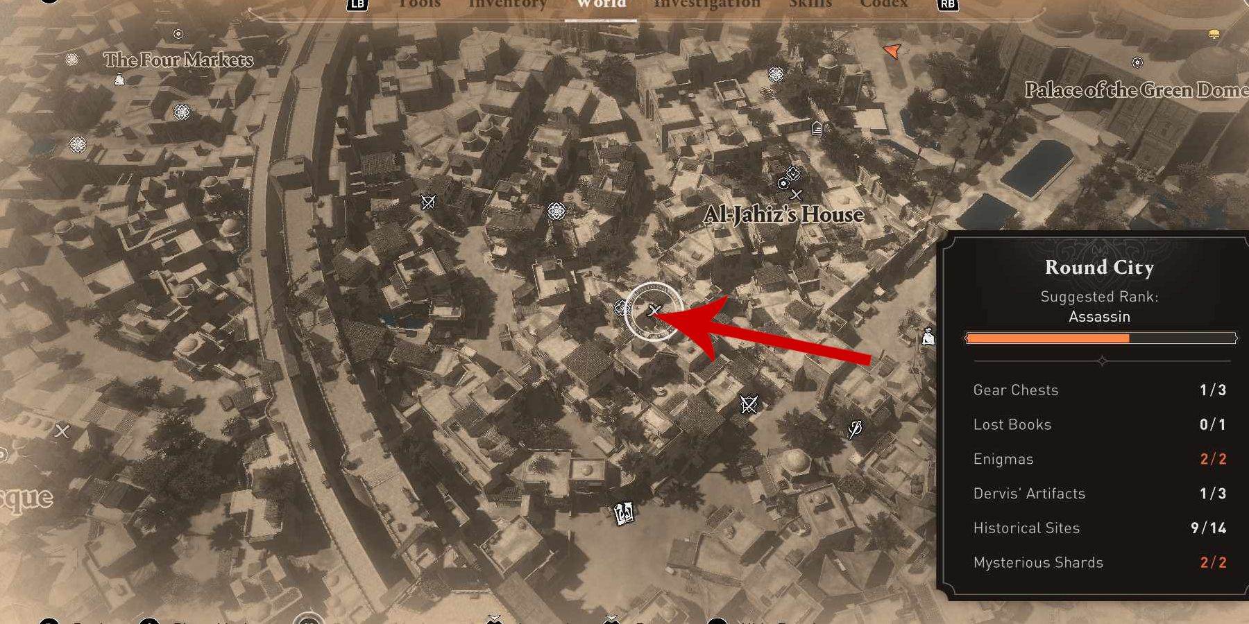 AC Mirage A Gift for you Enigma location on the map