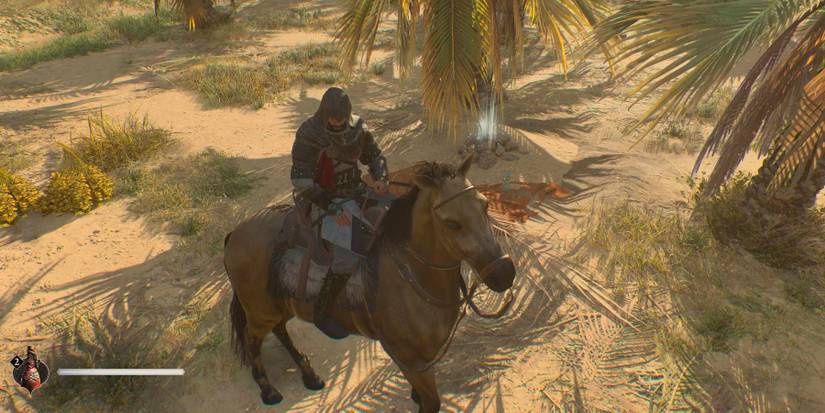 AC Mirage A Joy beneath the Weeping Palms Enigma solution under the rocks