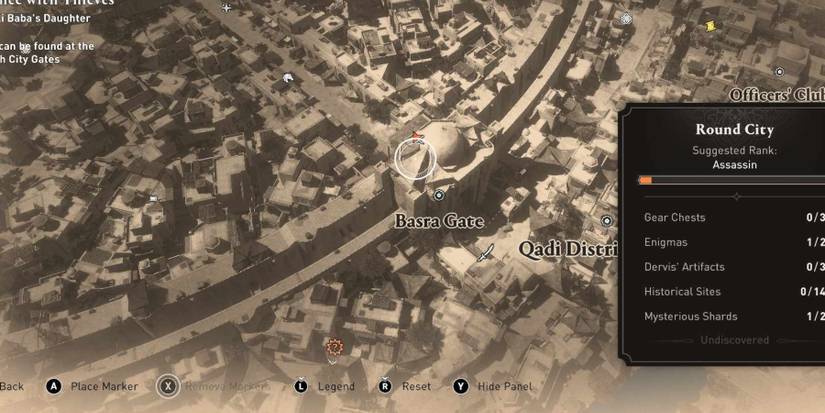 AC Mirage the Just Rewards Enigma page location at the Basra Gate-1