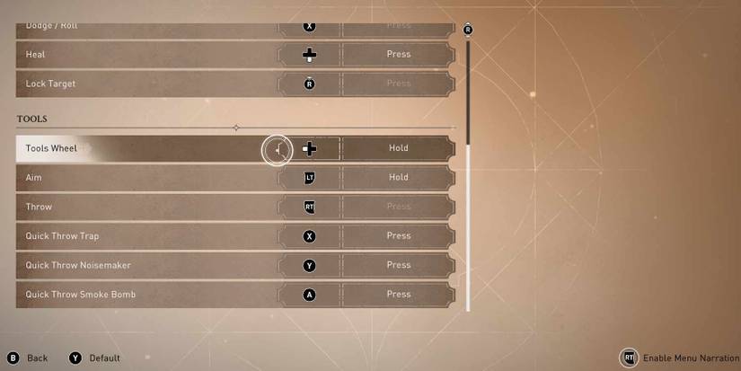 AC Mirage - Tools Wheel