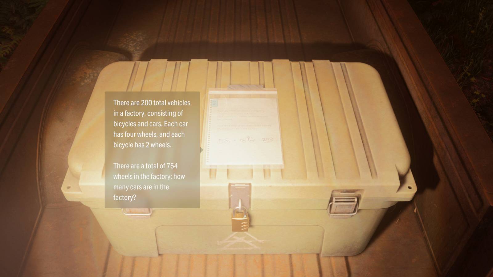 alan wake 2 car and bike wheels puzzle