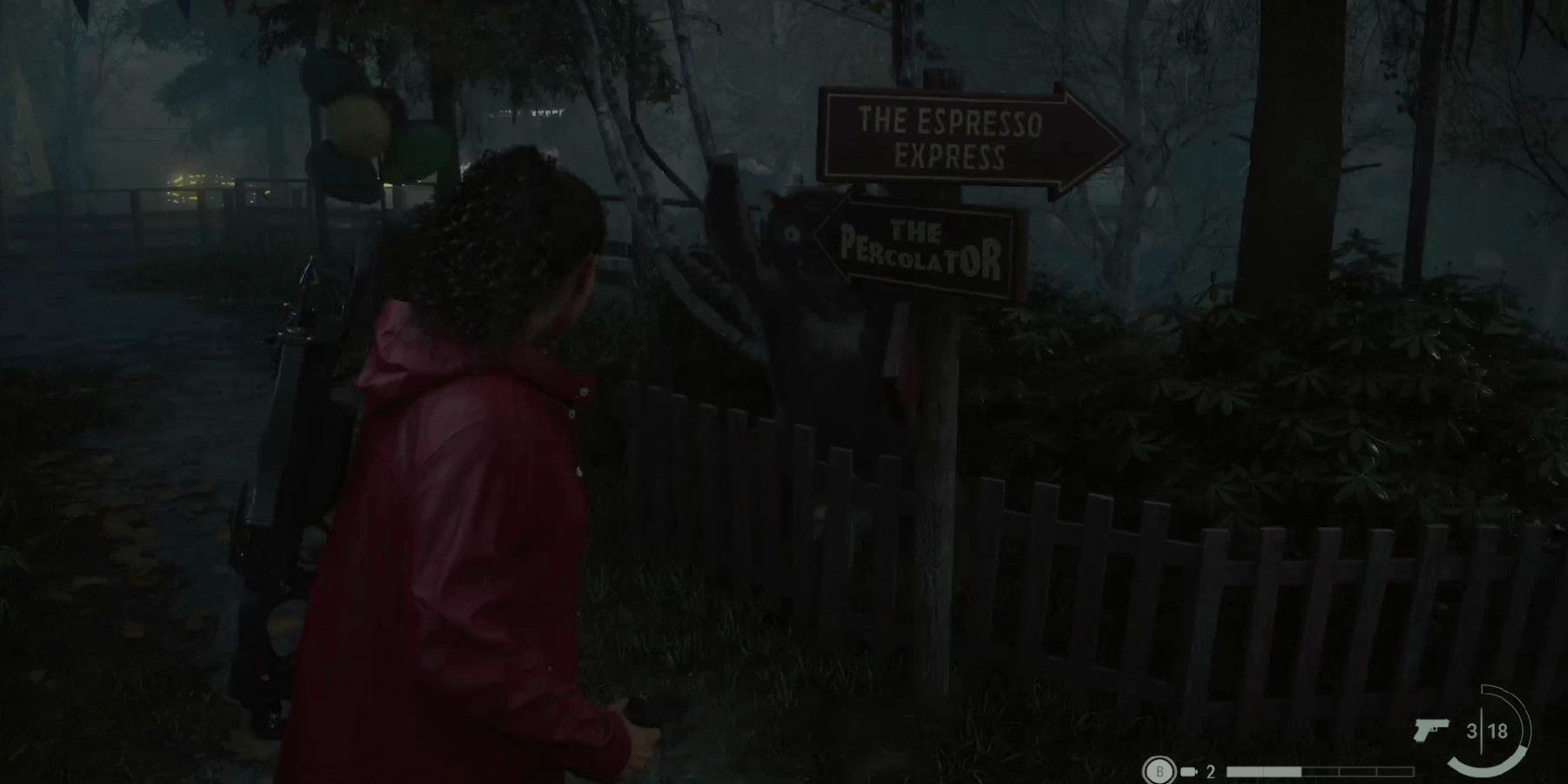 alan wake 2 - gift shop - percolator sign