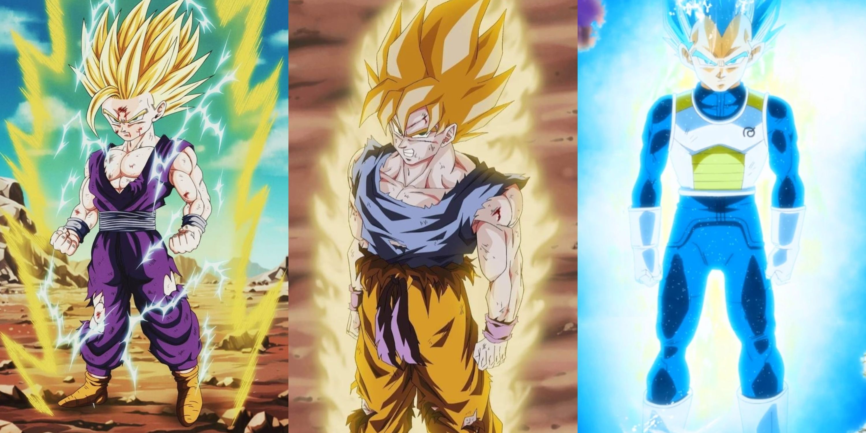 All Super Saiyan Forms Goku Gohan Vegeta Dragon Ball - Featured