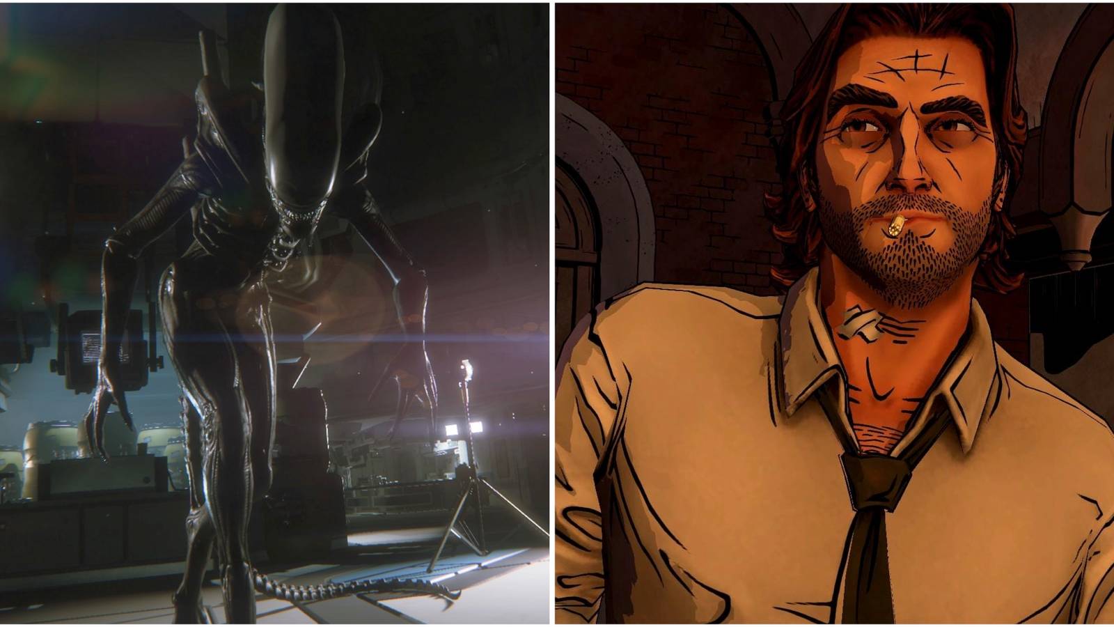 An Alien in Alien Isolation and Bigby in The Wolf Among Us-2
