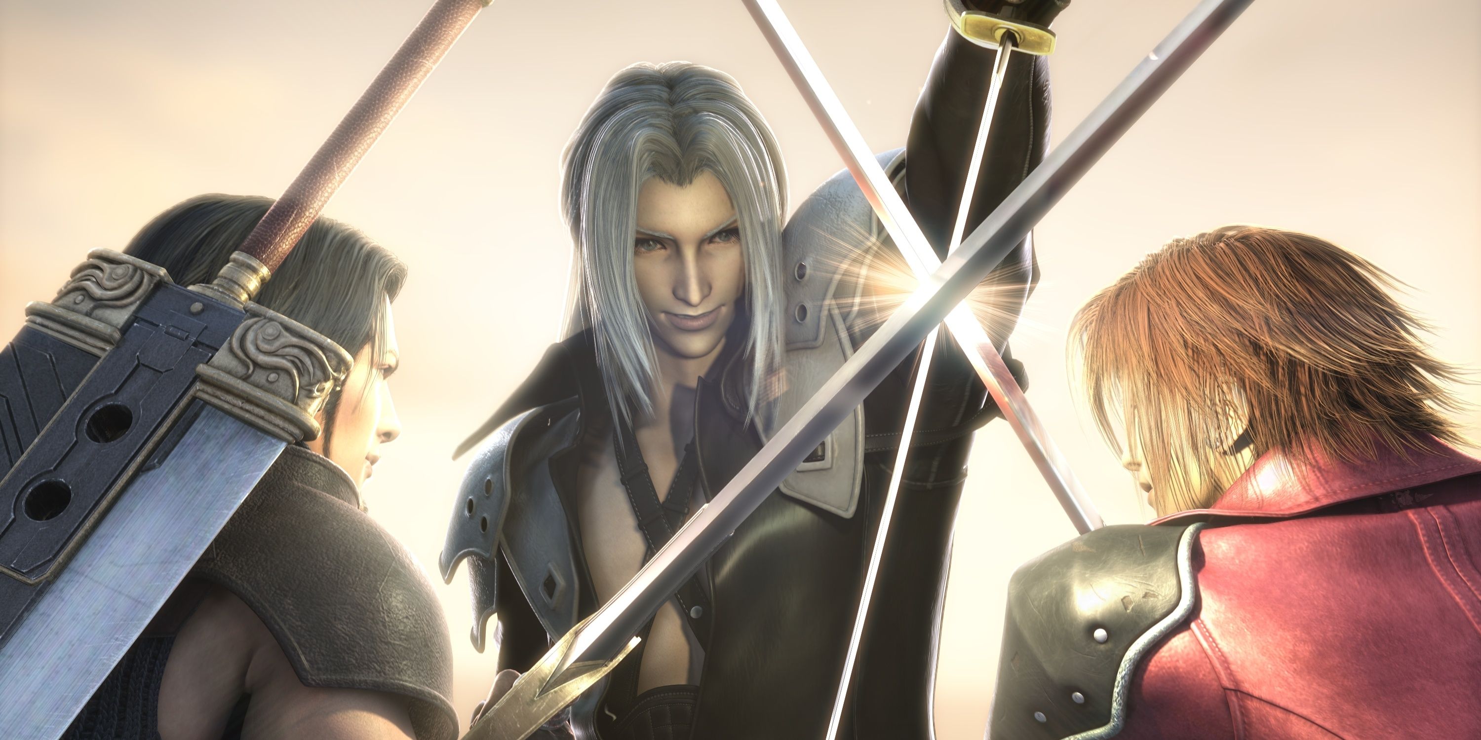 Angeal, Sephiroth, and Genesis in Crisis Core Final Fantasy 7