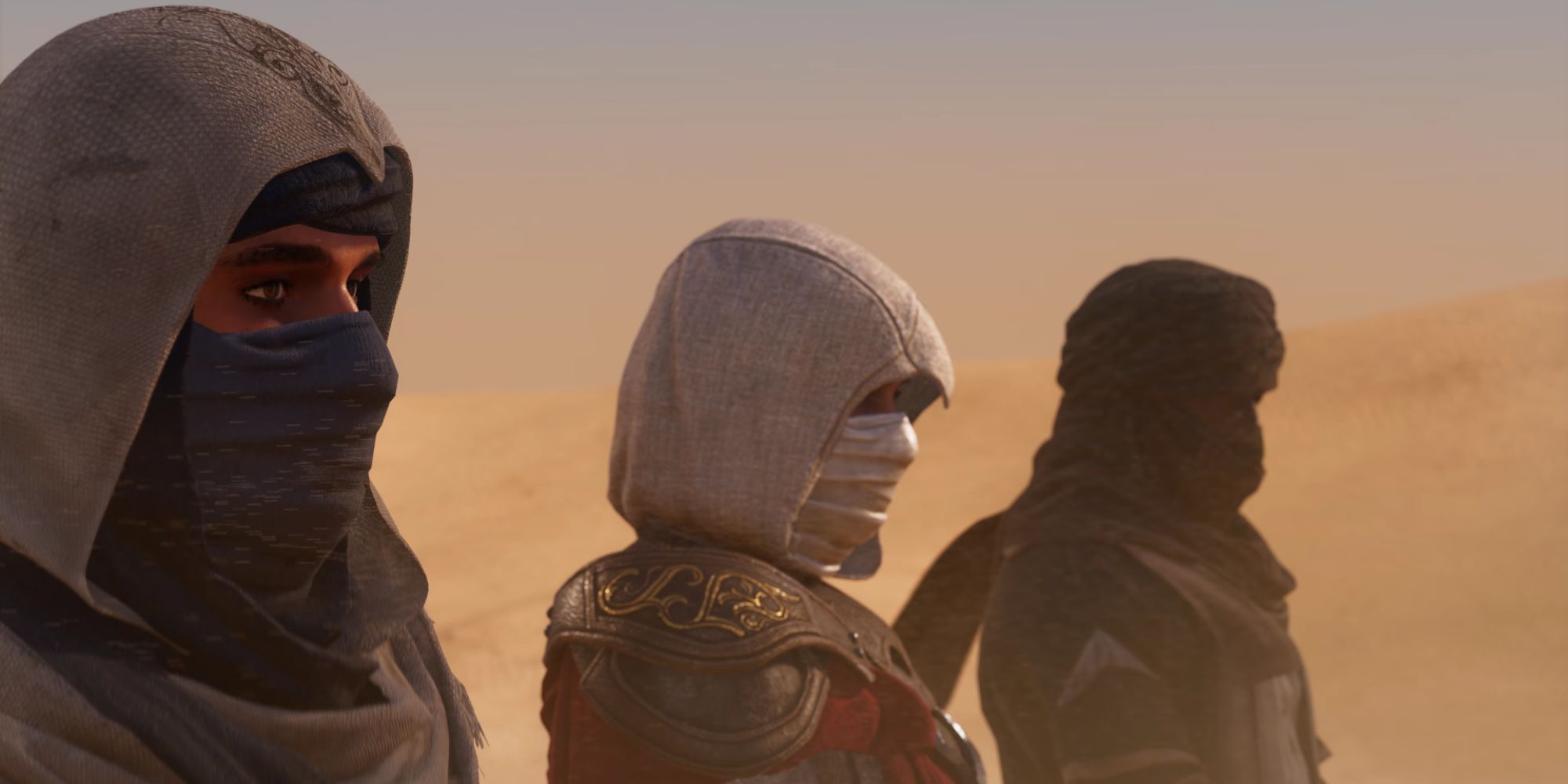 Assassin's Creed Mirage Main Characters in the desert