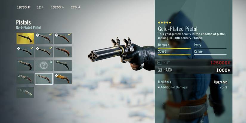 Assassin's Creed Unity Best Weapons Gold Plated Pistol