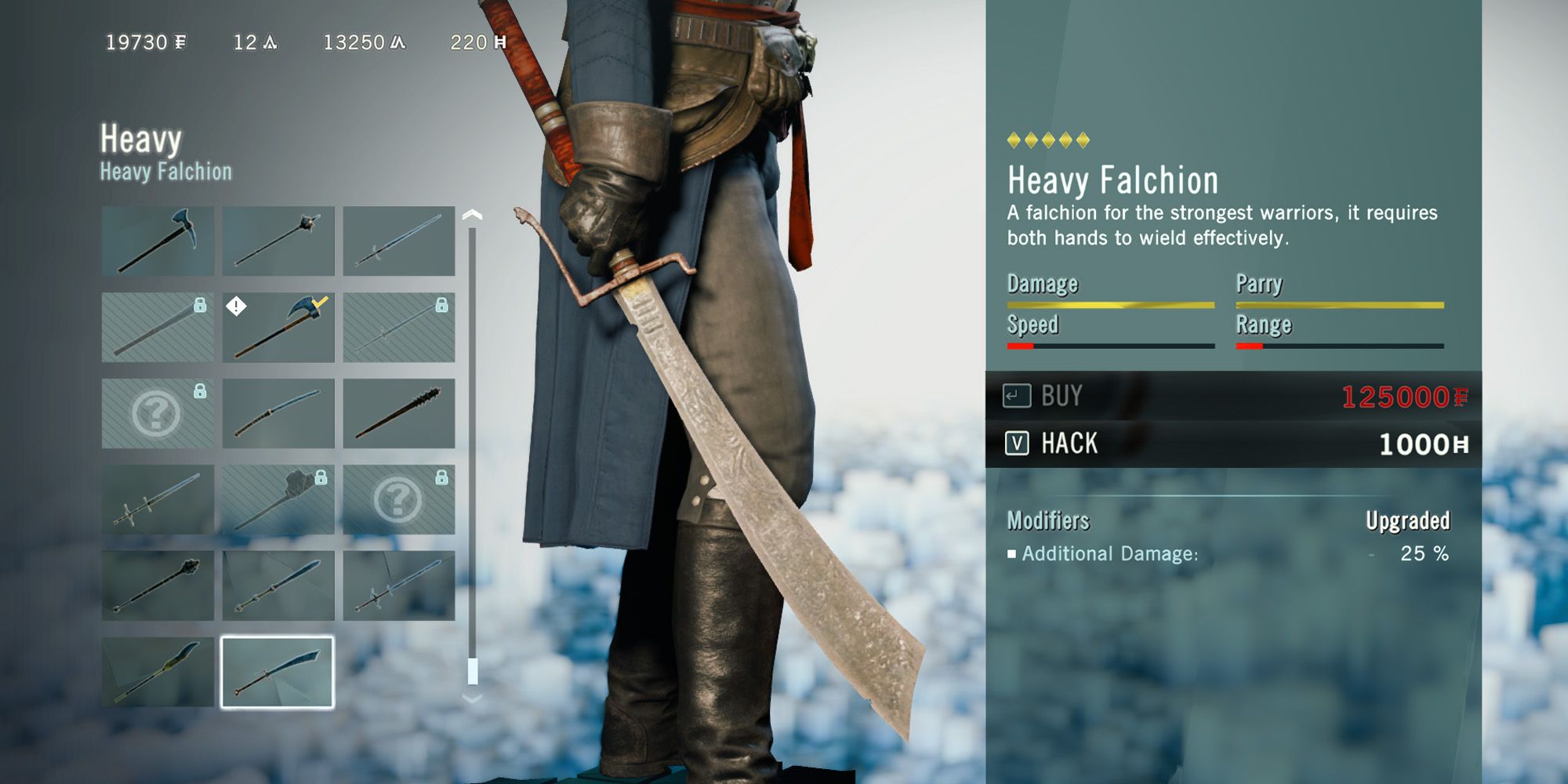 Assassin's Creed Unity Best Weapons Heavy Falchion