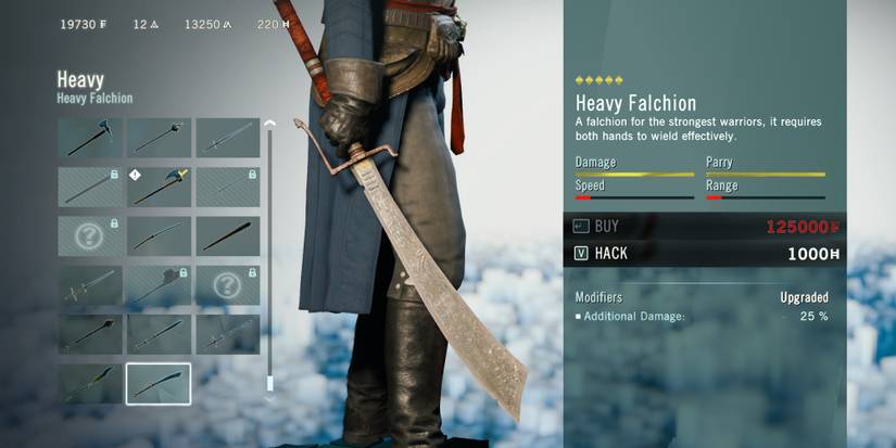 Assassin's Creed Unity Best Weapons Heavy Falchion