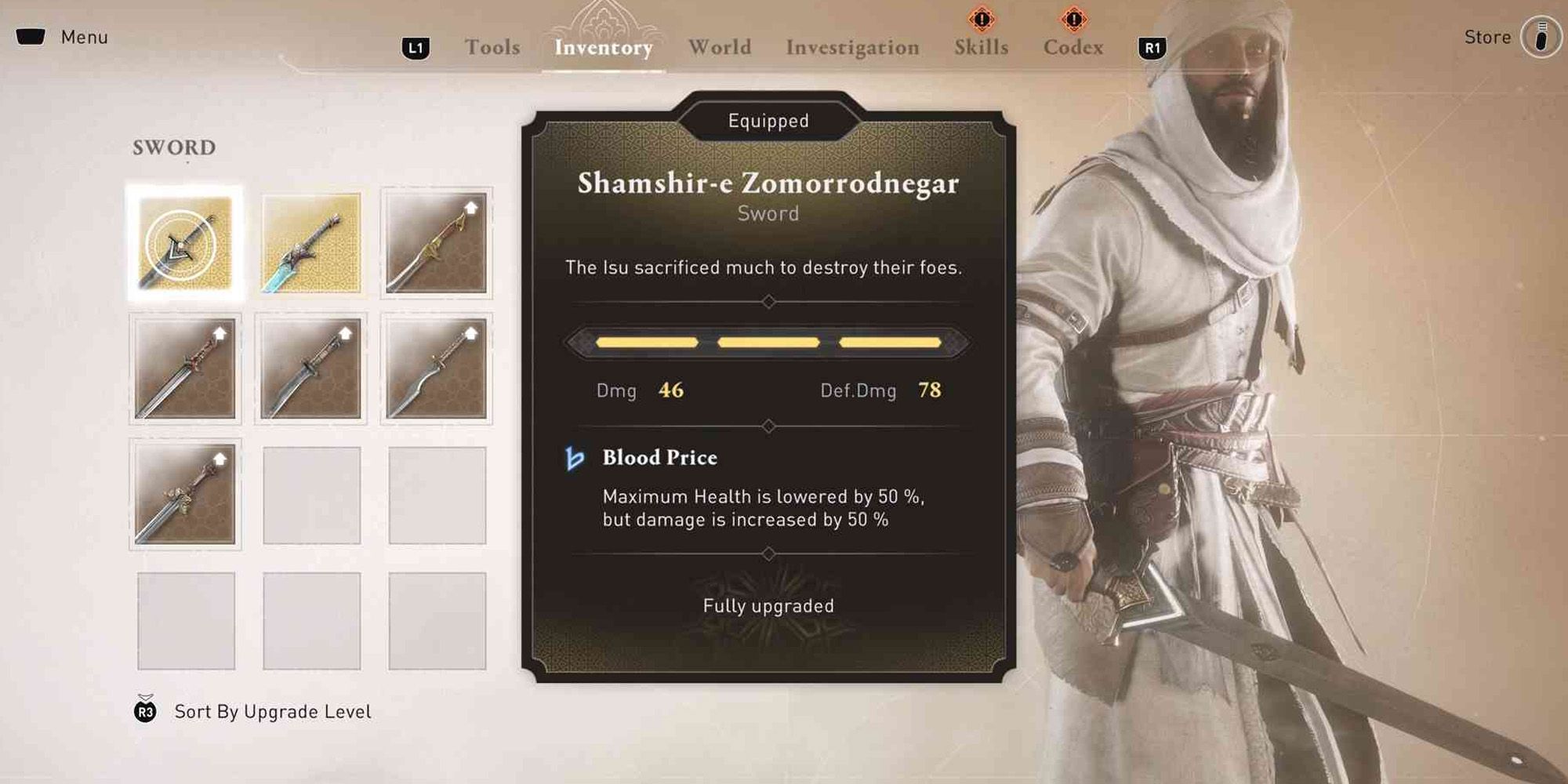 Assassins Creed Mirage Best Weapons Shamshir-e Zomorrodnegar