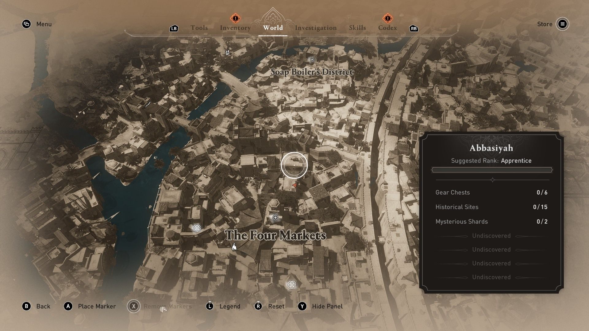 assassins creed mirage four markets chest map