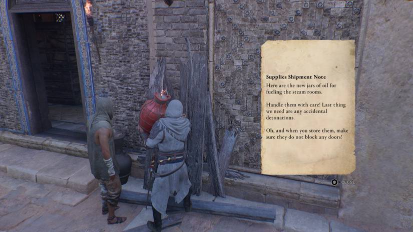 assassins creed mirage hammam note