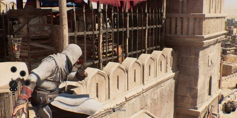 assassins creed mirage khurasan gate guardhouse trick shot