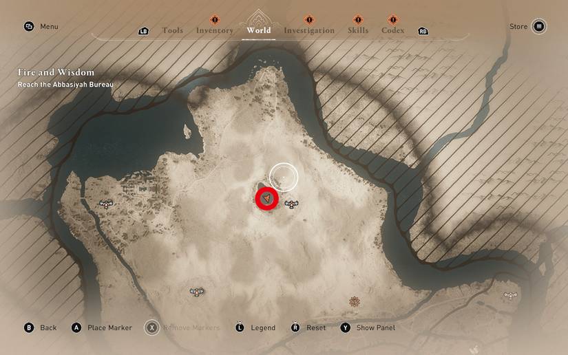 assassins creed mirage northern oasis secret entrance map wide