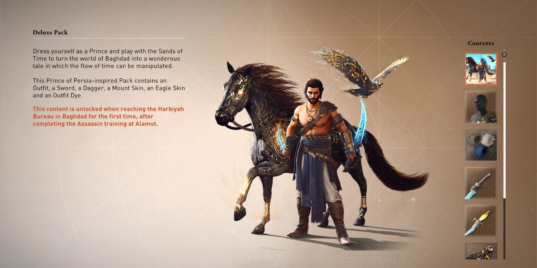Deluxe Pack - Inspired by PRINCE OF PERSIA! (Assassin's Creed Mirage) :  r/PrinceOfPersia