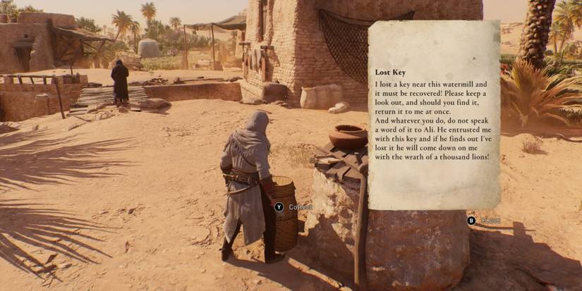 assassins creed mirage water mill lost key