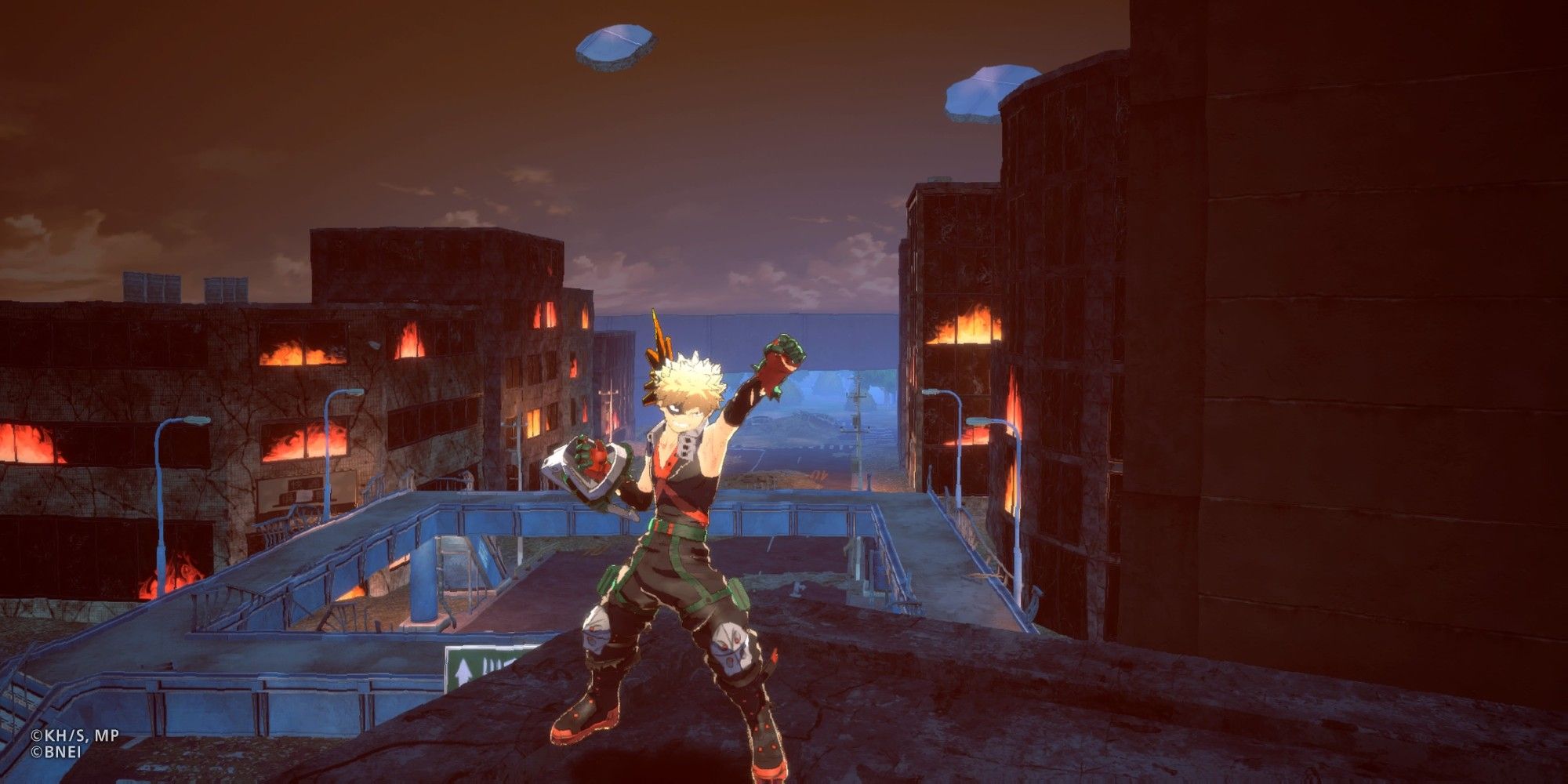 Bakugo in the fire zone