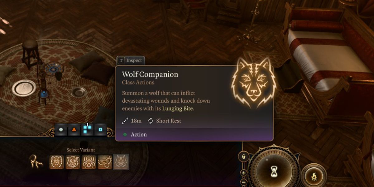 Baldur's Gate 3 Ranger Animal Companion Wolf BG3