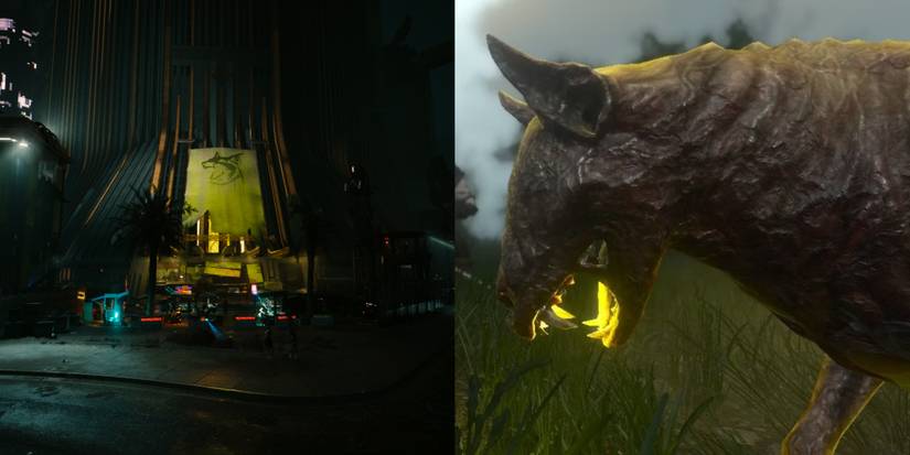 Cyberpunk 2077: Phantom Liberty Barghest Symbol And Witcher 3 Barghest