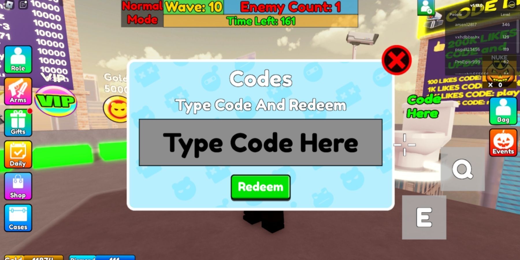 Roblox: Bathroom Attack Codes