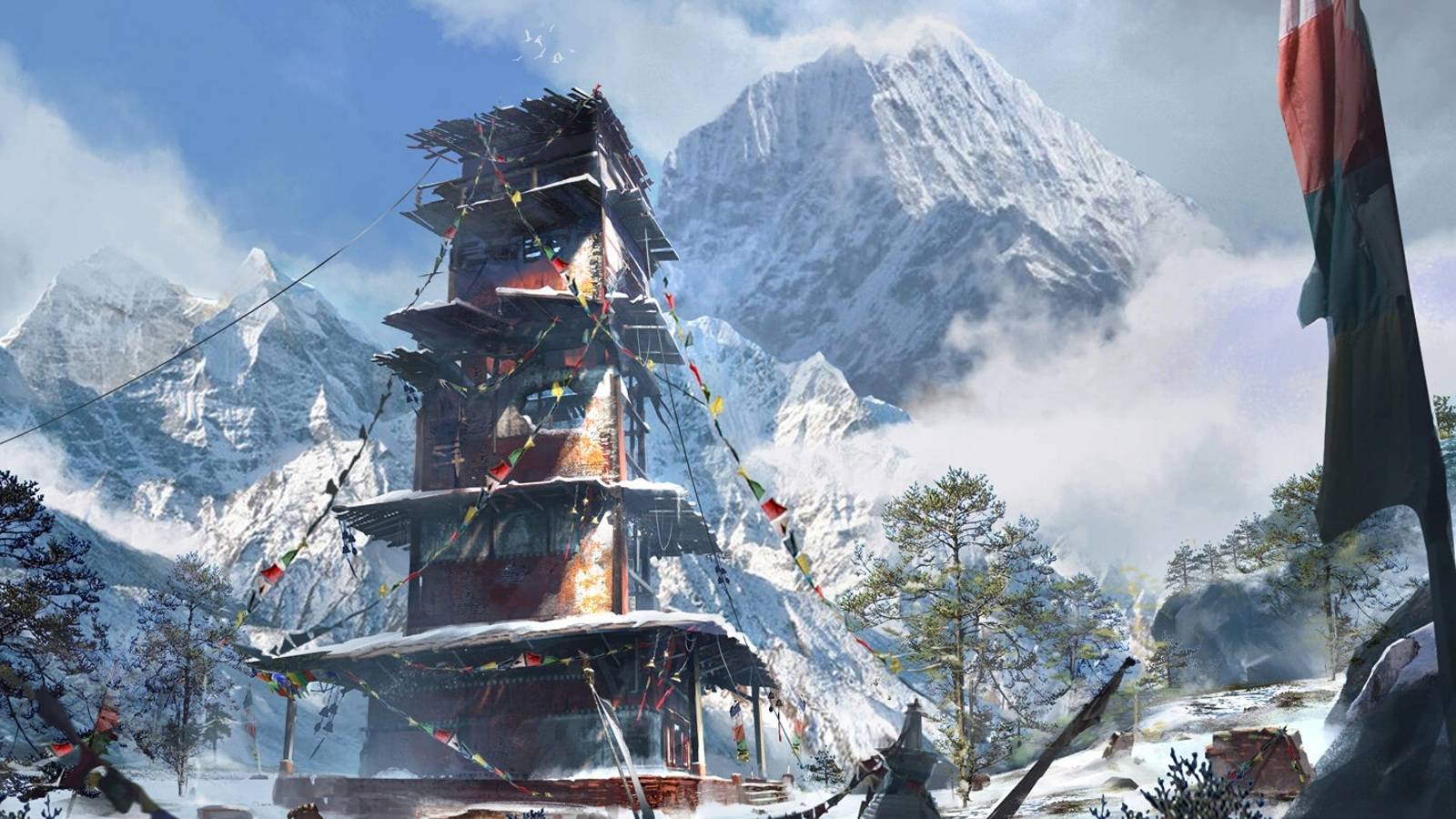 Bell Tower in Far Cry 4 key art