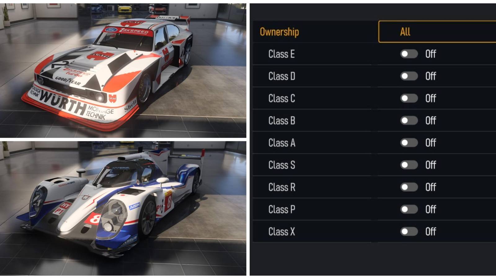 best cars for each class in forza motorsport