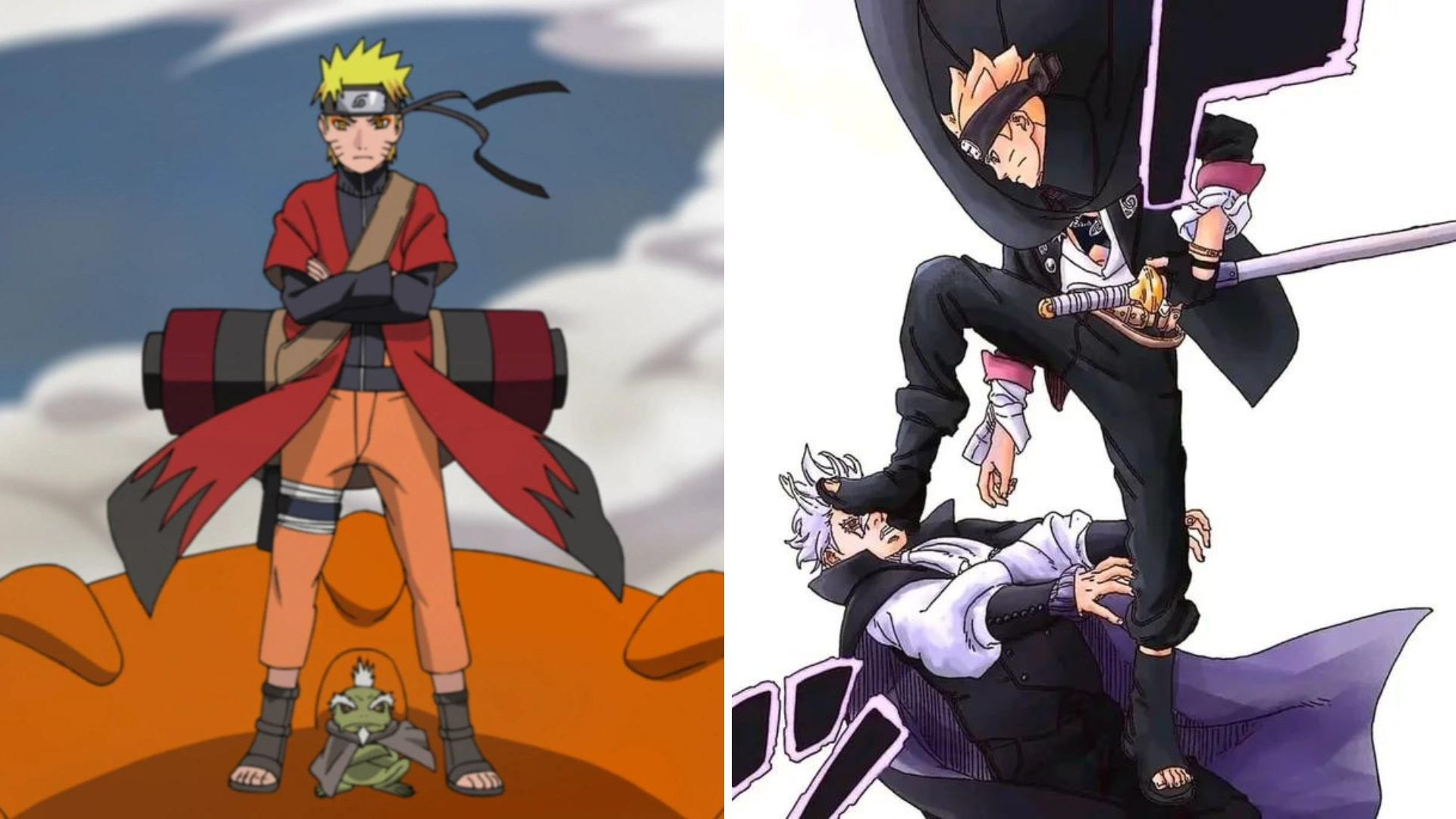Boruto and Naruto in Konoha