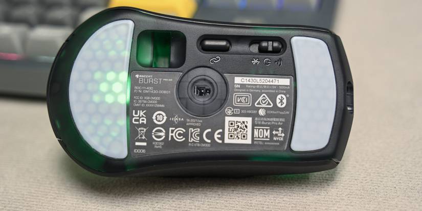 Bottom of the Roccat Burst Pro Air Mouse