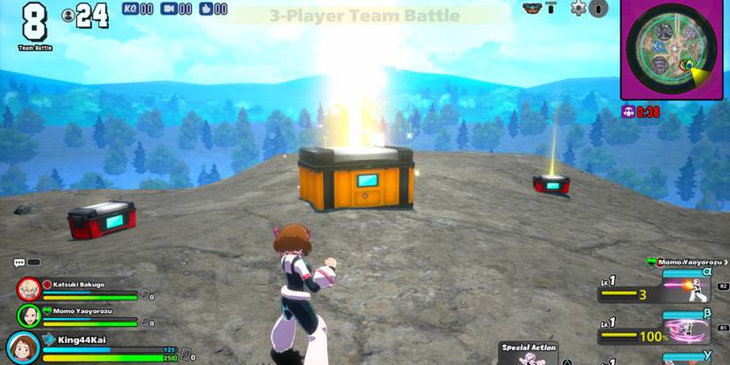 Ochaco with a large item box