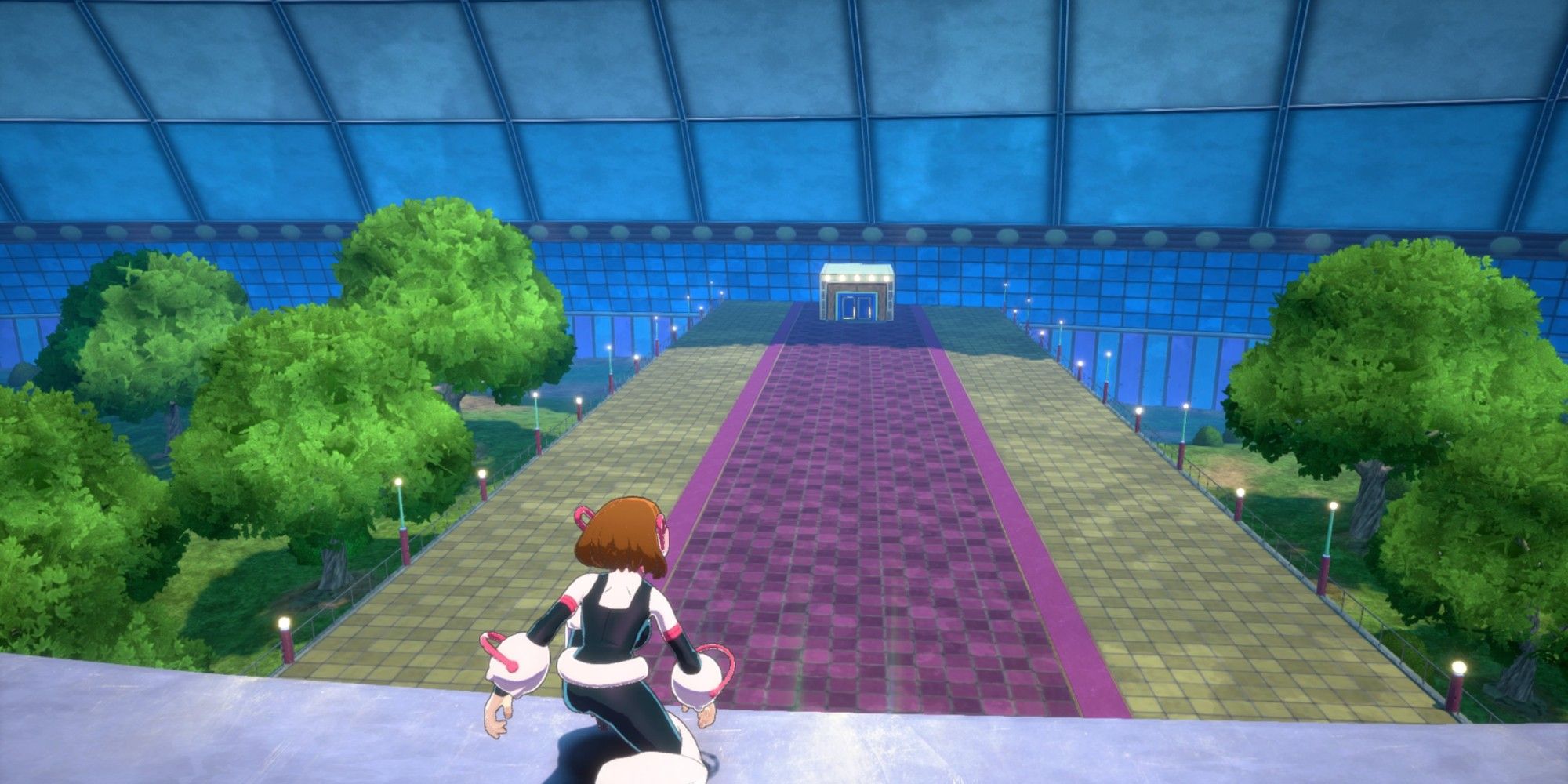 Ochaco atop the U.S.J. entrance