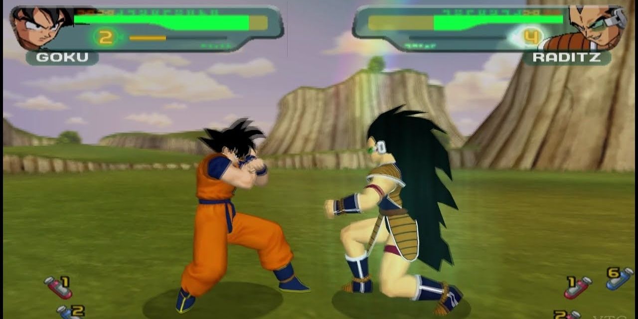 An Image of characters during a duel in Budokai Z