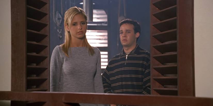 Buffy confronts Jonathan in the Buffy the Vampire Slayer episode "Earshot".