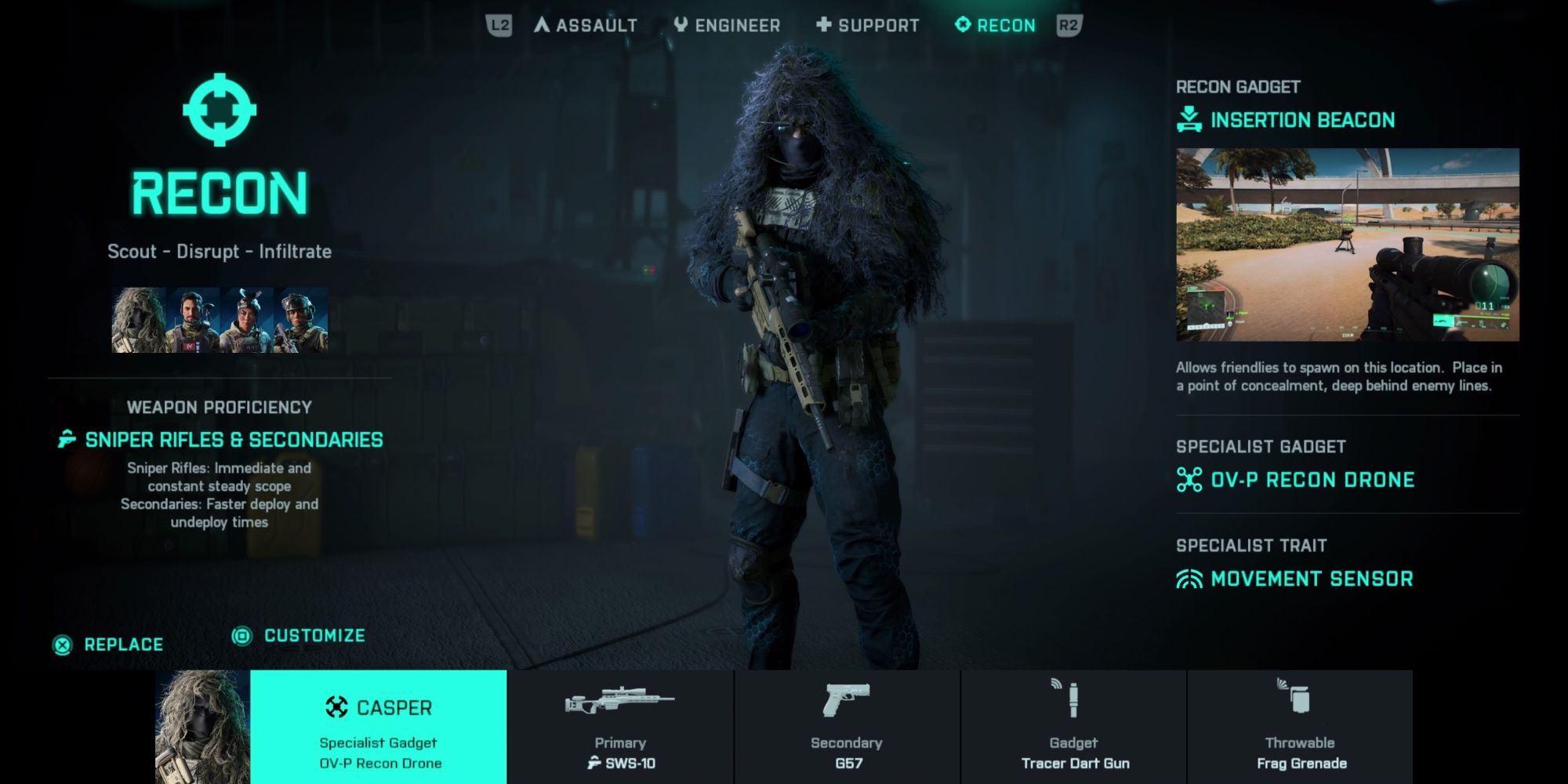 Casper Loadout in Battlefield 2042.