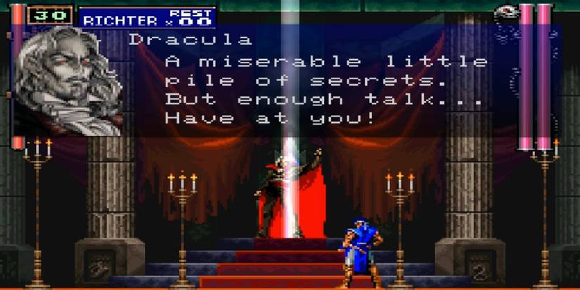 Dracula and Richter Belmont about to have an epic battle