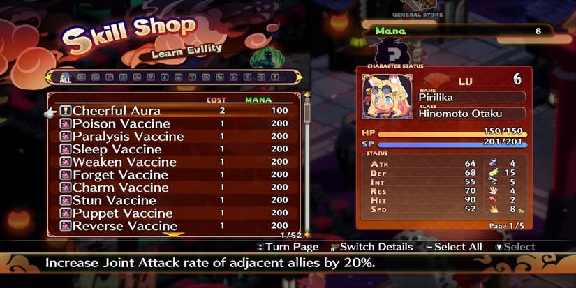 Cheerful Aura Evility in Disgaea 7