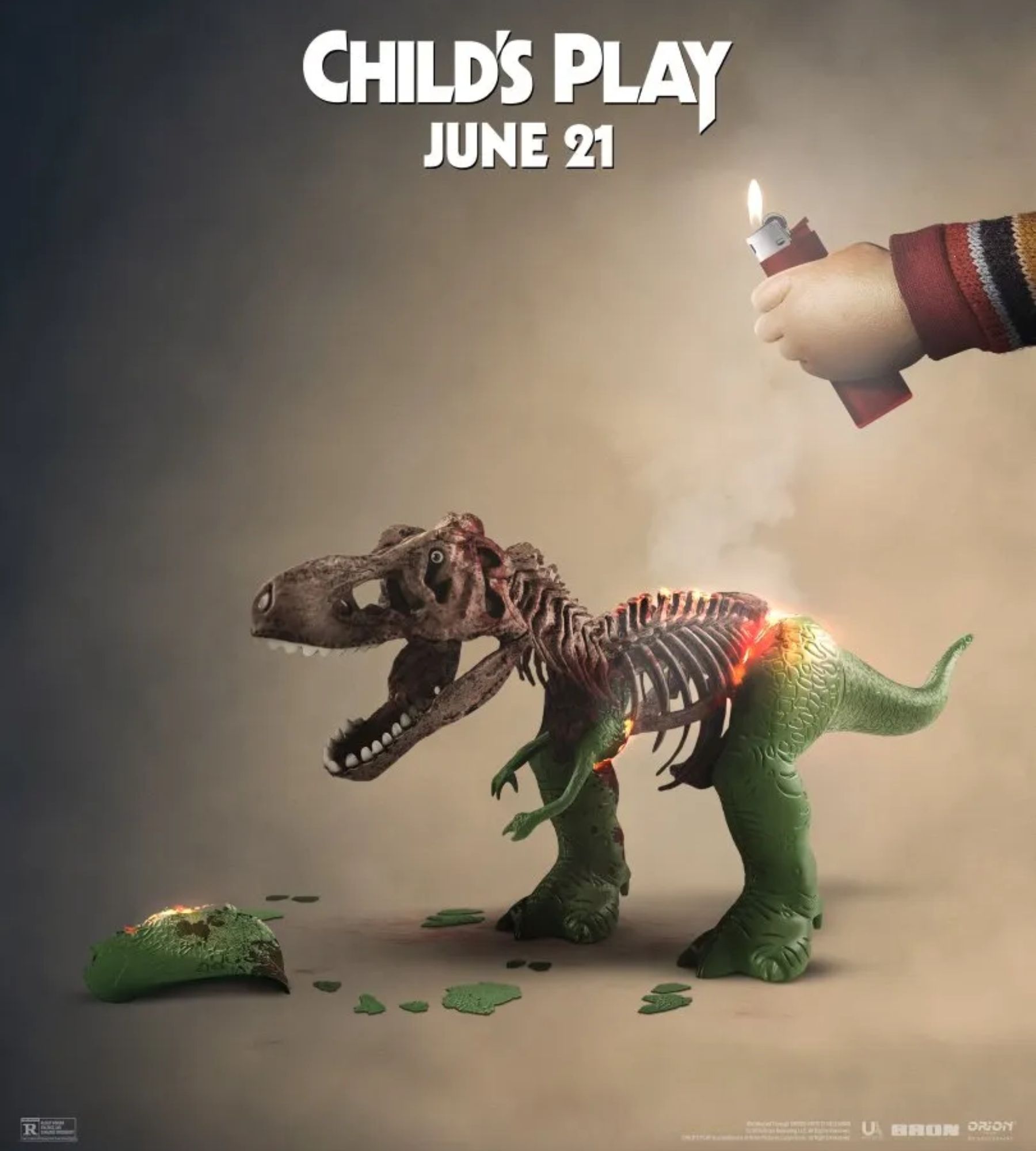 The 2019 Kid's Play poster with a dinosaur