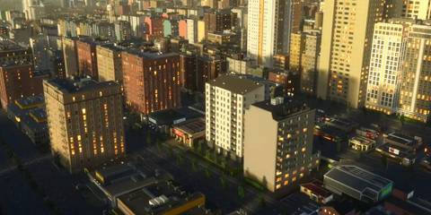 Cities Skylines 2 residential area cityscape view