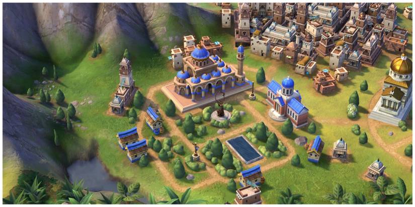 A peaceful city with no military units in Civilization 6