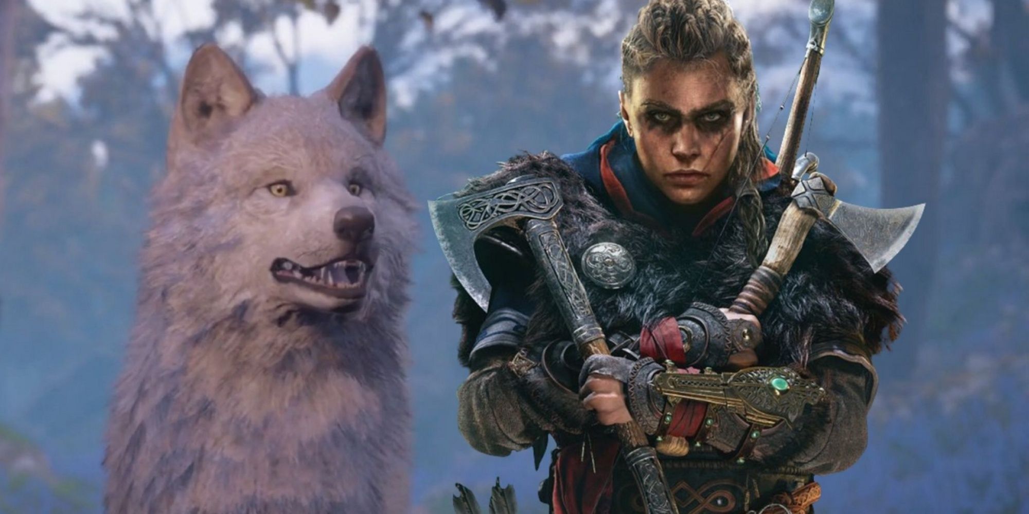 Female Eivor and Wolf Companion Assassin's Creed Valhalla