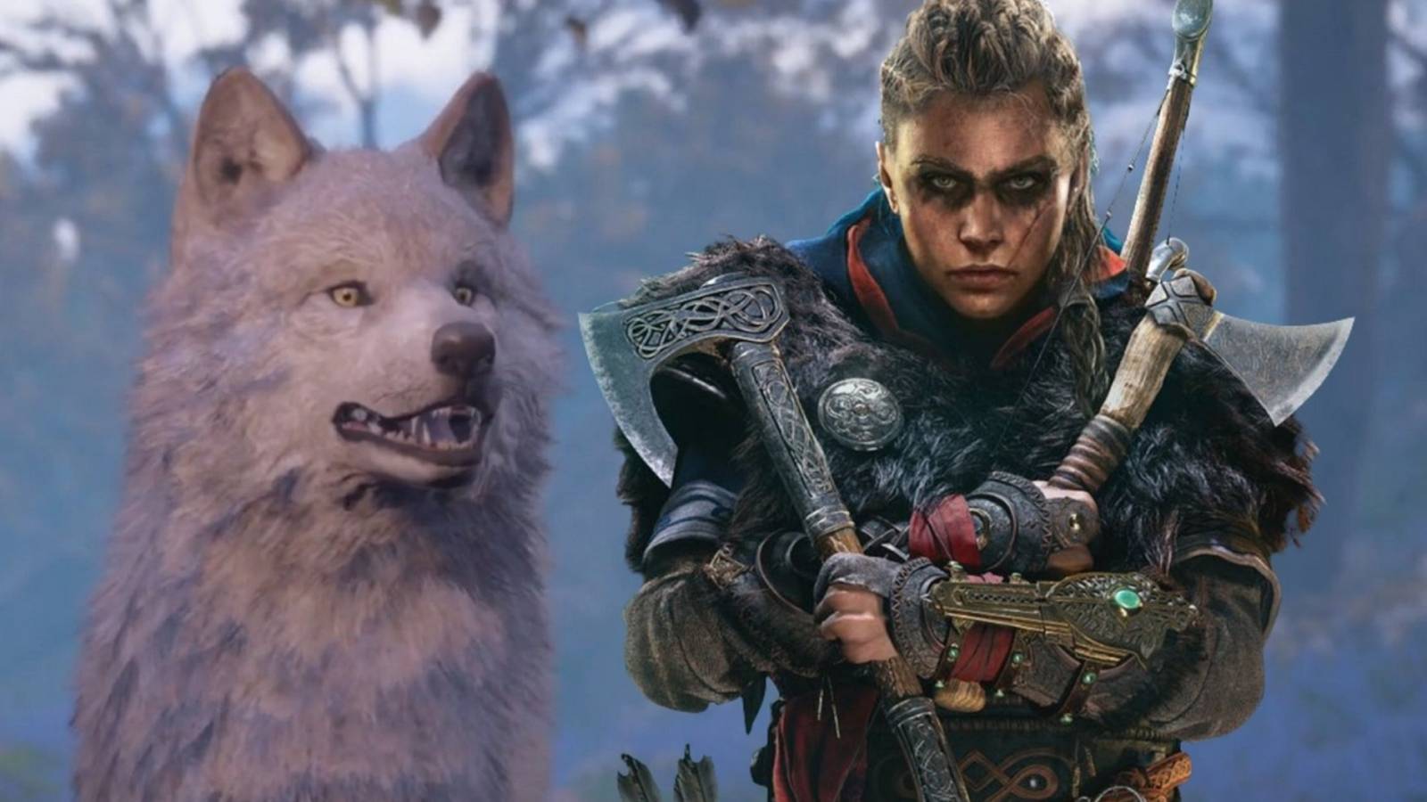 Female Eivor and Wolf Companion Assassin's Creed Valhalla