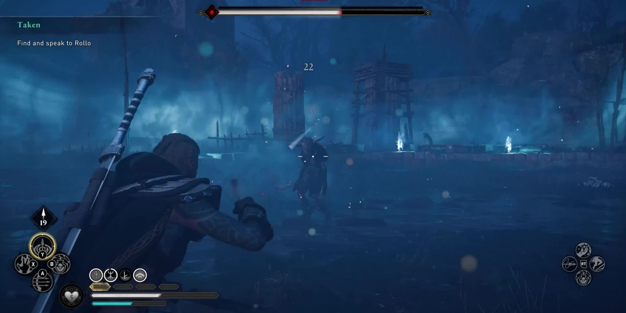 Male Eivor Sneaks on Enemy Target Assassin's Creed Valhalla