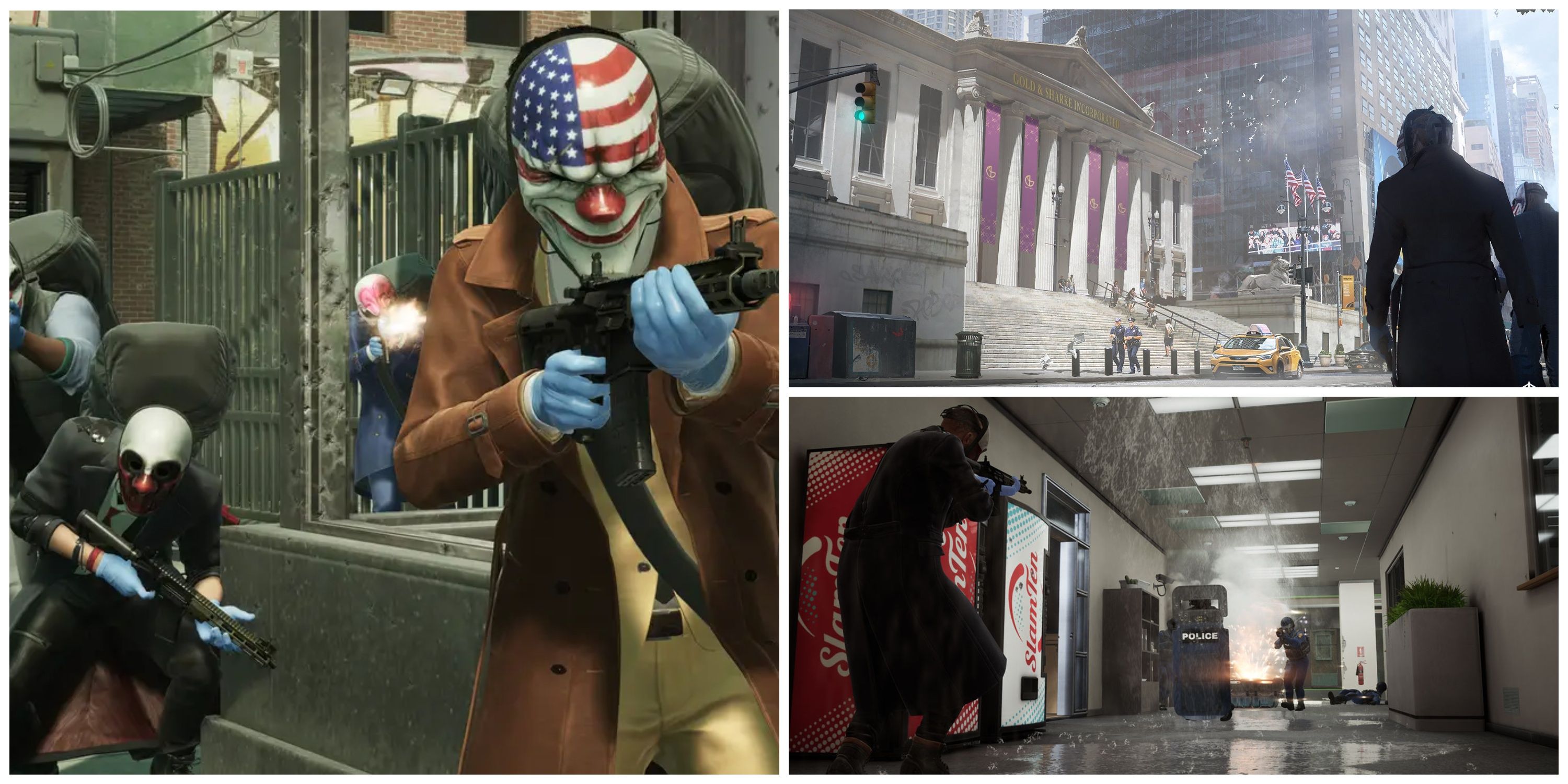 the payday gang fighting enemies in payday 3