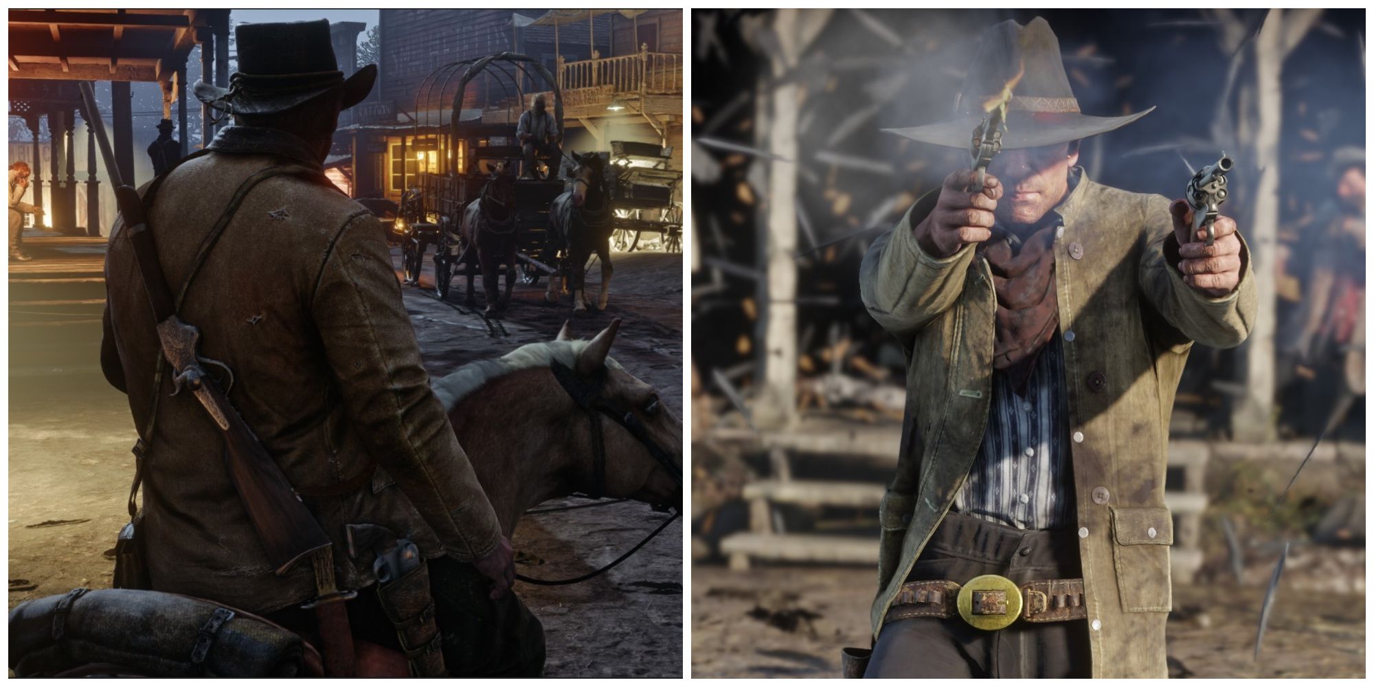 Arthur Morgan horseback & shooting