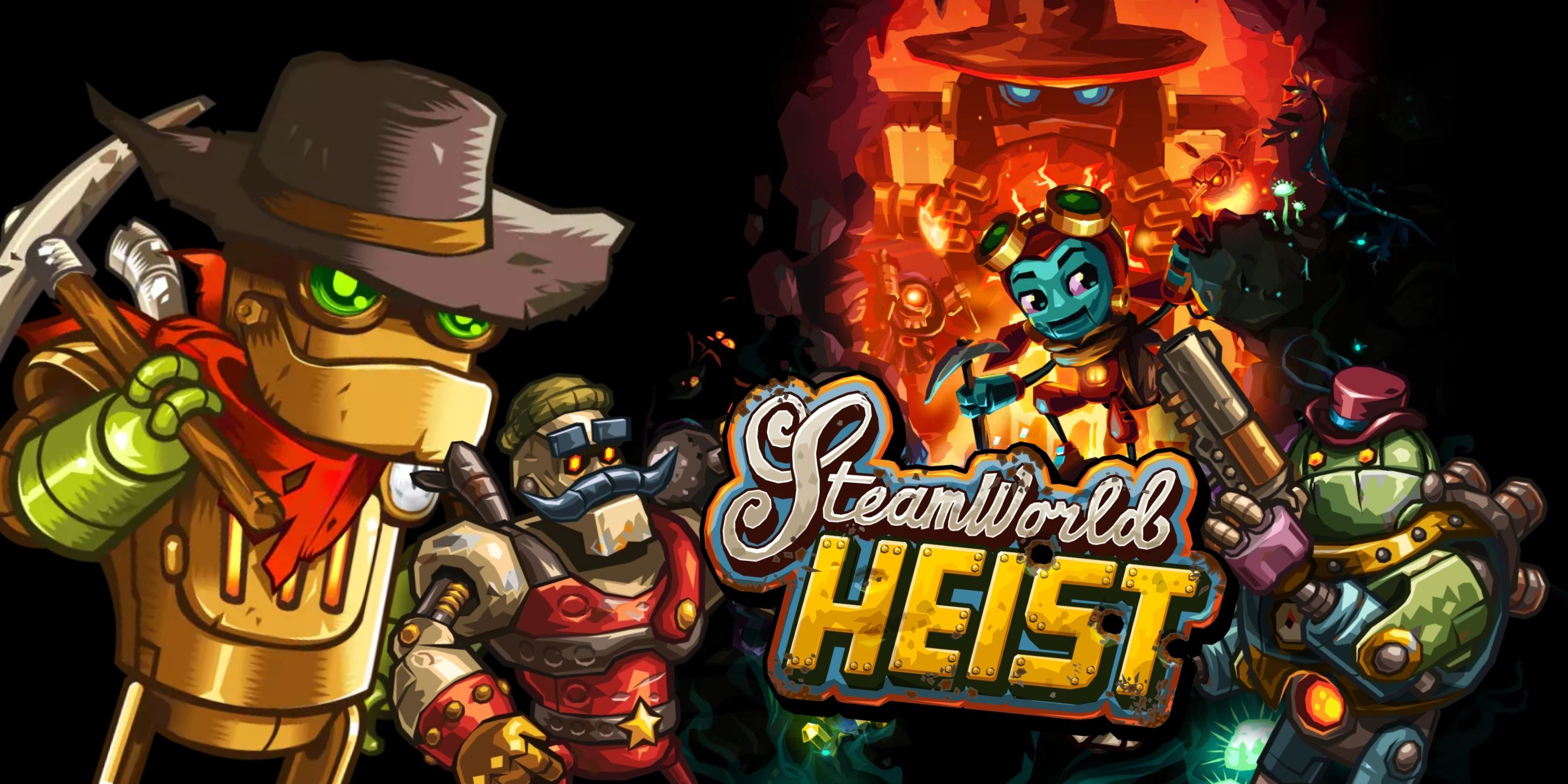 Every SteamWorld Game, Ranked (Featured Image) - SteamWorld Dig + SteamWorld Dig 2 + SteamWorld Heist